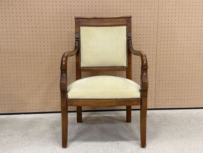 Fauteuil, accotoirs en dauphin
Style Restauration....