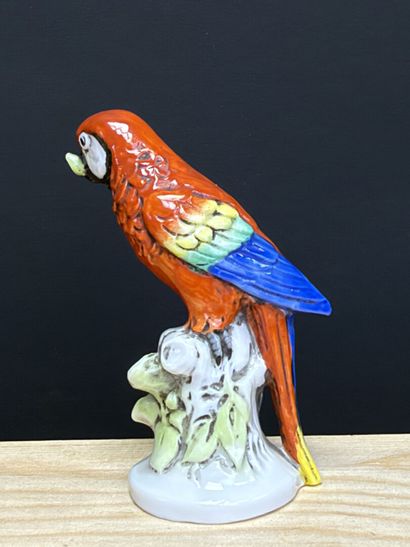SAXE XX°
Miniature perroquet
H 6 cm
Signé...