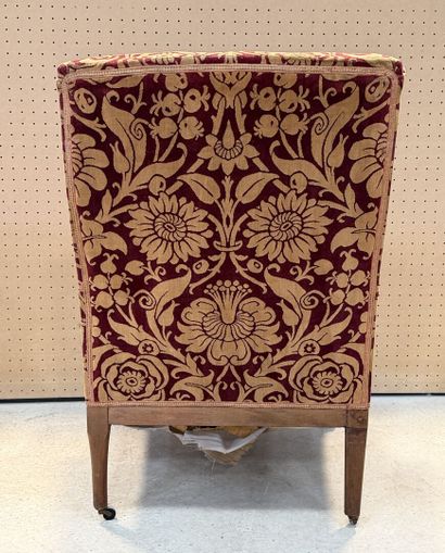 Paire de fauteuils tissus velours.
Fin XIX°...