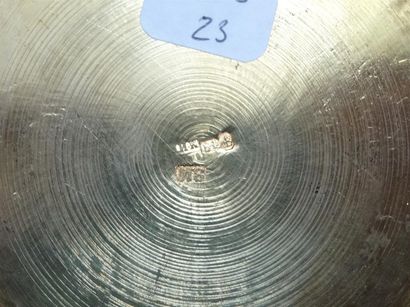 Deux chopes en vermeil, argent niellé et...