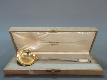 Louche à creme en argent et vermeil en écrin...
