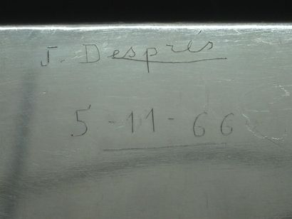 Jean DESPRÉS (1889-1980) Coffret en métal...