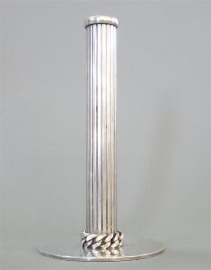 Jean DESPRES (1889-1980) Soliflore en métal...