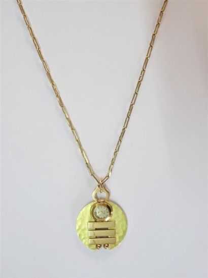 Jean DESPRÉS (1889-1980) Très rare pendentif-montre...