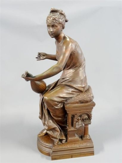Luca MADRASSI (1848-1919) La joueuse de mandoline...