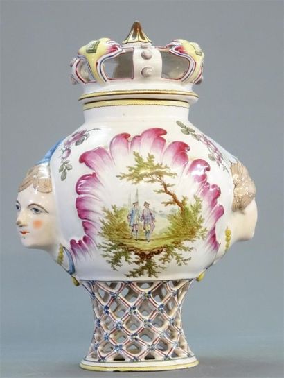 Samson (attribué à) Pot-pourri ajouré en...