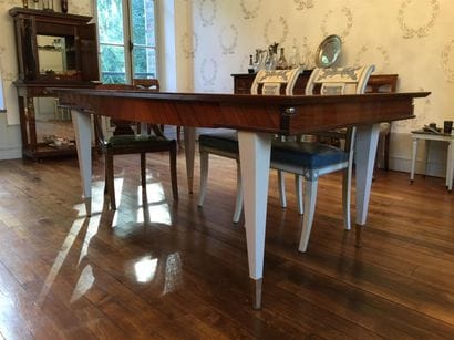 Table rectangulaire des années 1960, pieds...