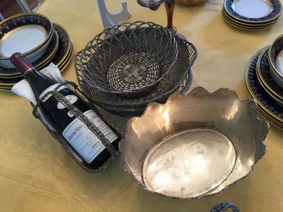 Lot :Verrière à rafraichir en métal argenté...