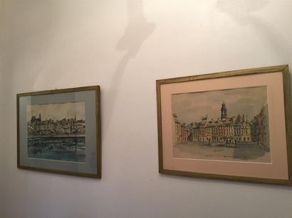Quatre encadrés se trouvant dans le couloir...