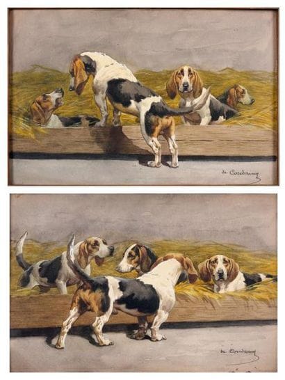 Charles Ferdinand de CONDAMY
Chiens au chenil...