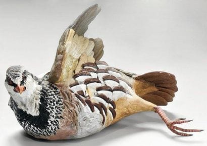 SYLVESTRIE: Perdrix couchée en terre cuite...