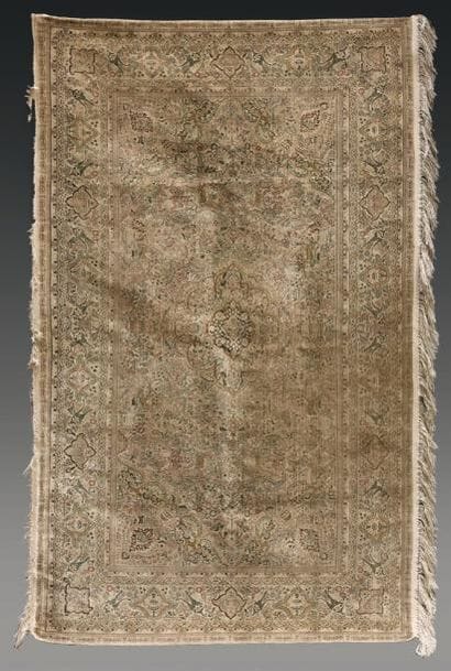Tapis de soie très fin Persan Tabriz (Nord-Ouest...