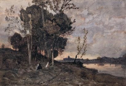 Henri Joseph HARPIGNIES (1819-1916)
Rome,...