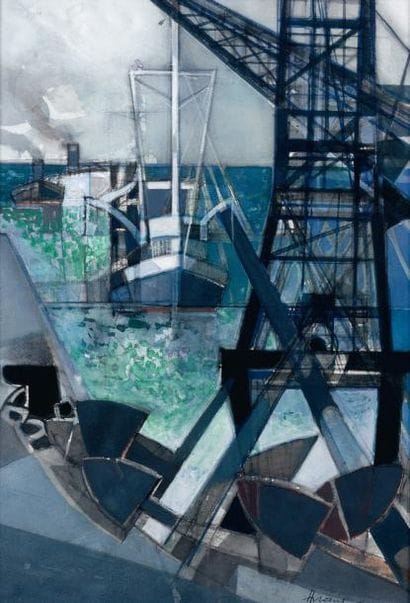 Camille HILAIRE (1916-2004)
Le Port Aquarelle...