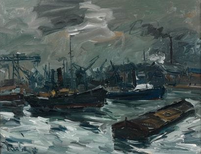 Fernand HERBO
Le Port Huile sur toile signée...