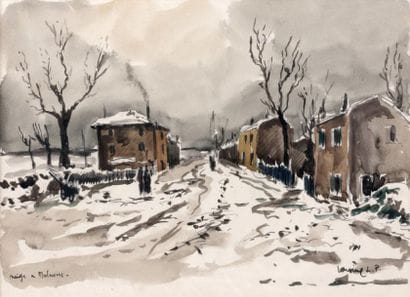 Robert LAVOINE (1916-1989)
Neige à Malnoue...