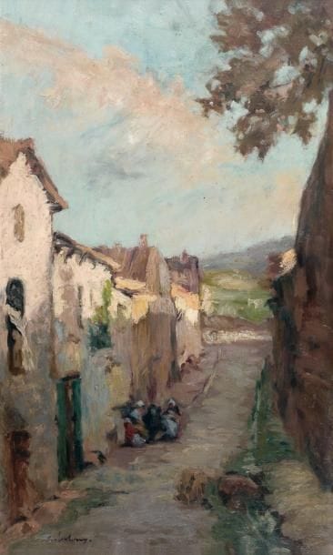 Albert LEBOURG
Rue animée Huile sur toile...