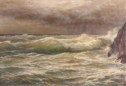 Wartan MAHOKIAN (1869-1937)
Mer agitée au...