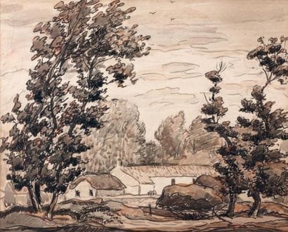 Jean PESKÉ (1870-1949)
La Ferme Dessin au...