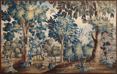 Aubusson
Panneau de tapisserie à décor d'oranger,...