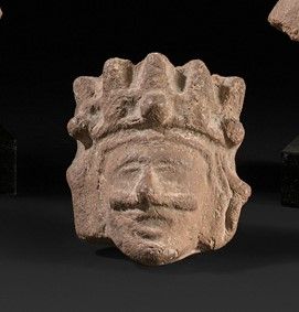 A small terracotta head, Maya, Mexico (500...