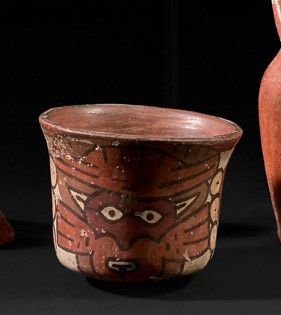 Small vase in terra cotta with decoration...