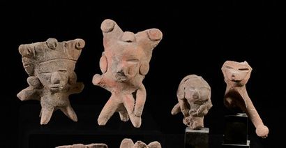 Four terracotta figurines, Veracruz, Mexico...
