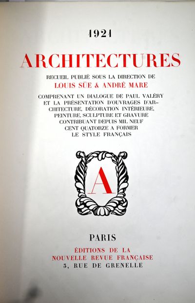 ARCHITECTURES. Recueil publié sous la direction...