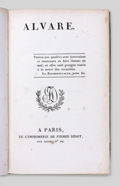 COIGNY (Aimée de), duchesse de Fleury. Alvare....