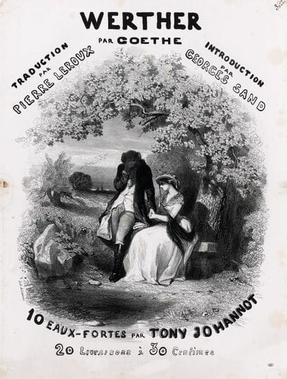 GOETHE. - JOHANNOT. Affiche de Librairie...
