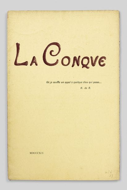 LOUYS (Pierre). La Conque [anthologie des...