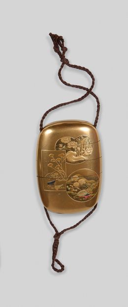 Japon, période Edo, XIXe siècle Inrô à quatre...