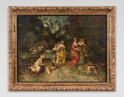 Adolphe MONTICELLI (1824-1886) Fête galante...