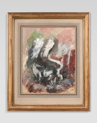 Charles DUFRESNE (1876-1938) Belette et lapin....