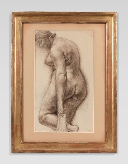 Alfred JANNIOT (1889-1969) Nu à la serviette,...