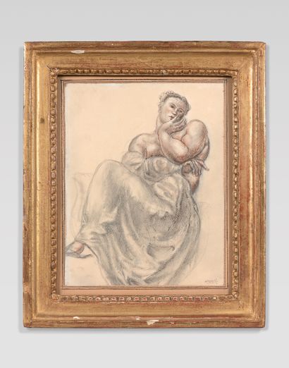 Alfred JANNIOT (1889-1969) Nu à la serviette,...