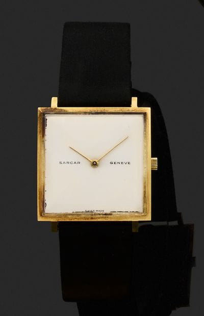 Montre bracelet d’homme, boîtier carré en...