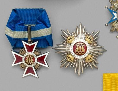 Romania - Order of the Crown: Silver grand-cross...