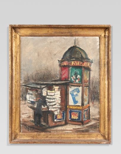 Takanori OGUISS (1901-1986) Le Kiosque «Figaro»,...