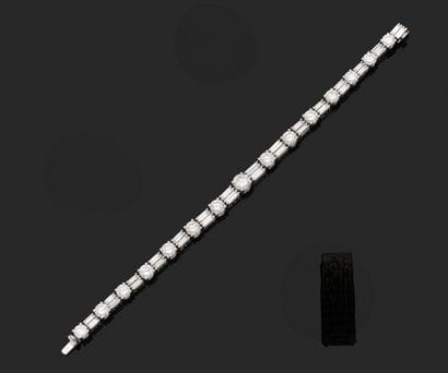 Articulated bracelet in 750 thousandths white...