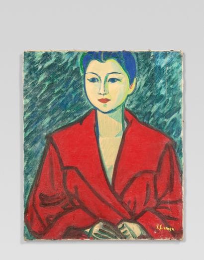 Taneo SUENAGA (1913-2009) Portrait de femme...