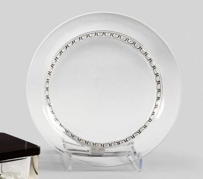 R. LALIQUE Saint-Nabor dessert plate in white...