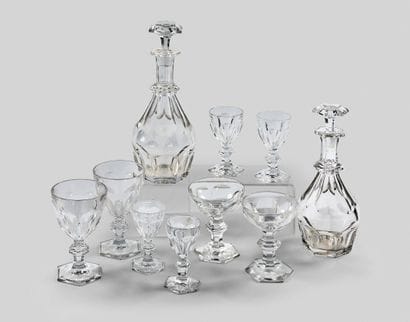 Baccarat, HARCOURT model Crystal stemware...