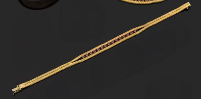 Collier et bracelet en or jaune (750) amati,...