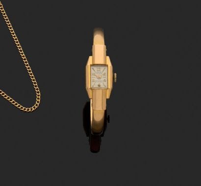 Montre bracelet de dame en or (750), cadran...
