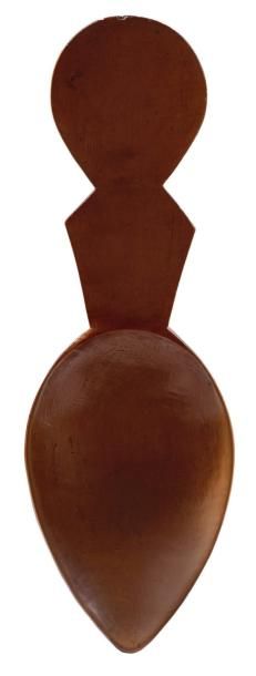Grande cuillère sculpturale en buis, au cuilleron...