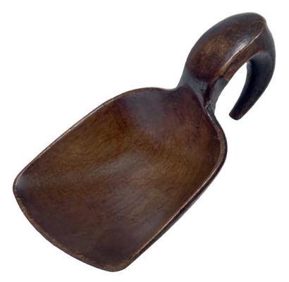 Cuillère à écrémer en hêtre, en forme de...