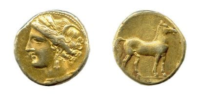 ZEUGITANE - CARTHAGE (410-310)
Statère d'électrum...