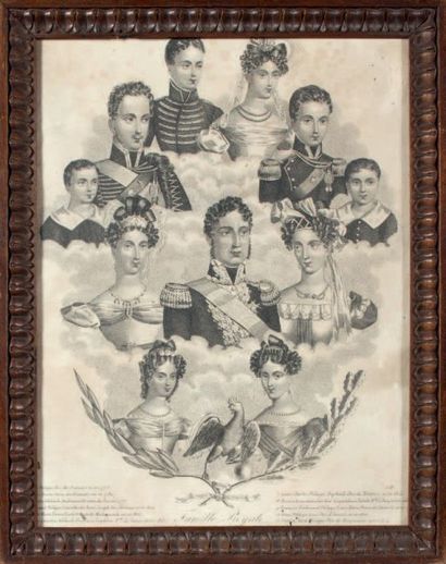 LA FAMILLE ROYALE
Gravure d'époque représentant...