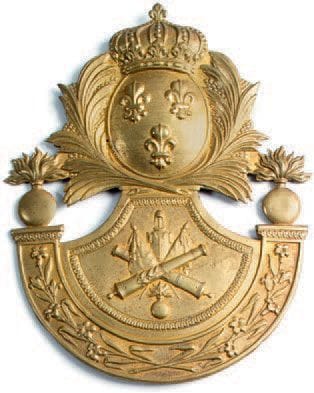 PLAQUE DE SHAKO D'OFFICIER DE GRENADIER
Ornée...